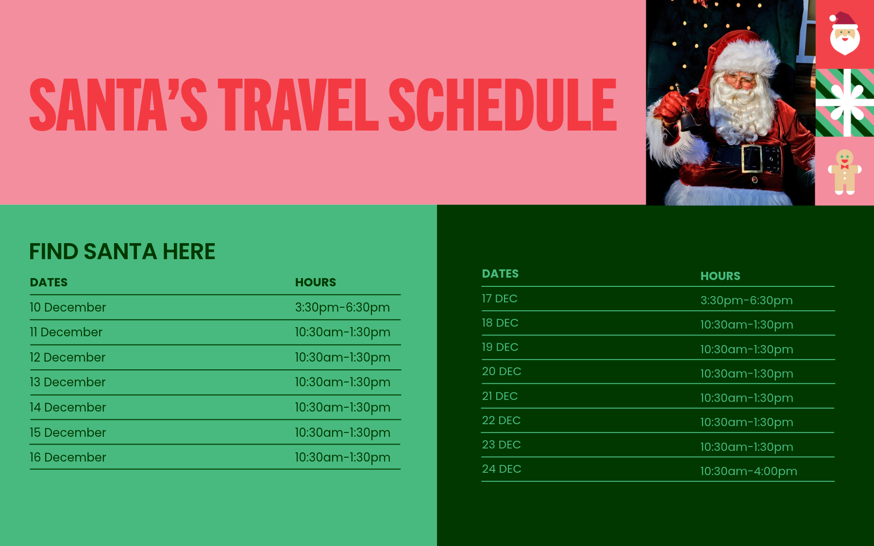Santa's Travel Schedule