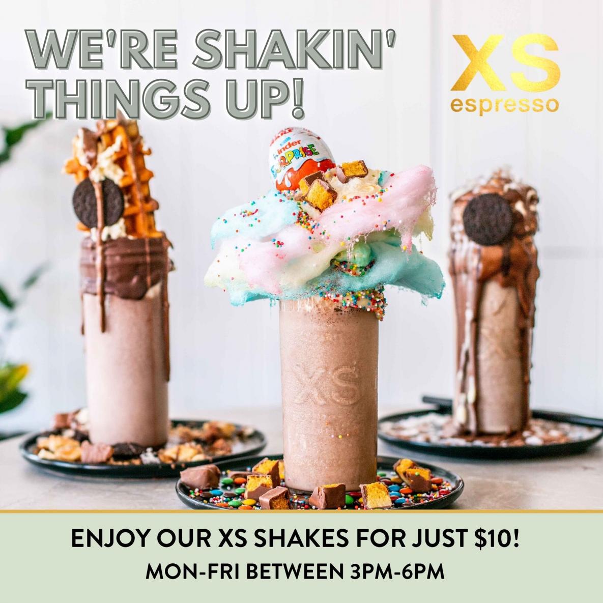 XS Espresso $10 shake offer